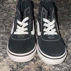Vans Kids Black and White High-Top Sneakers
